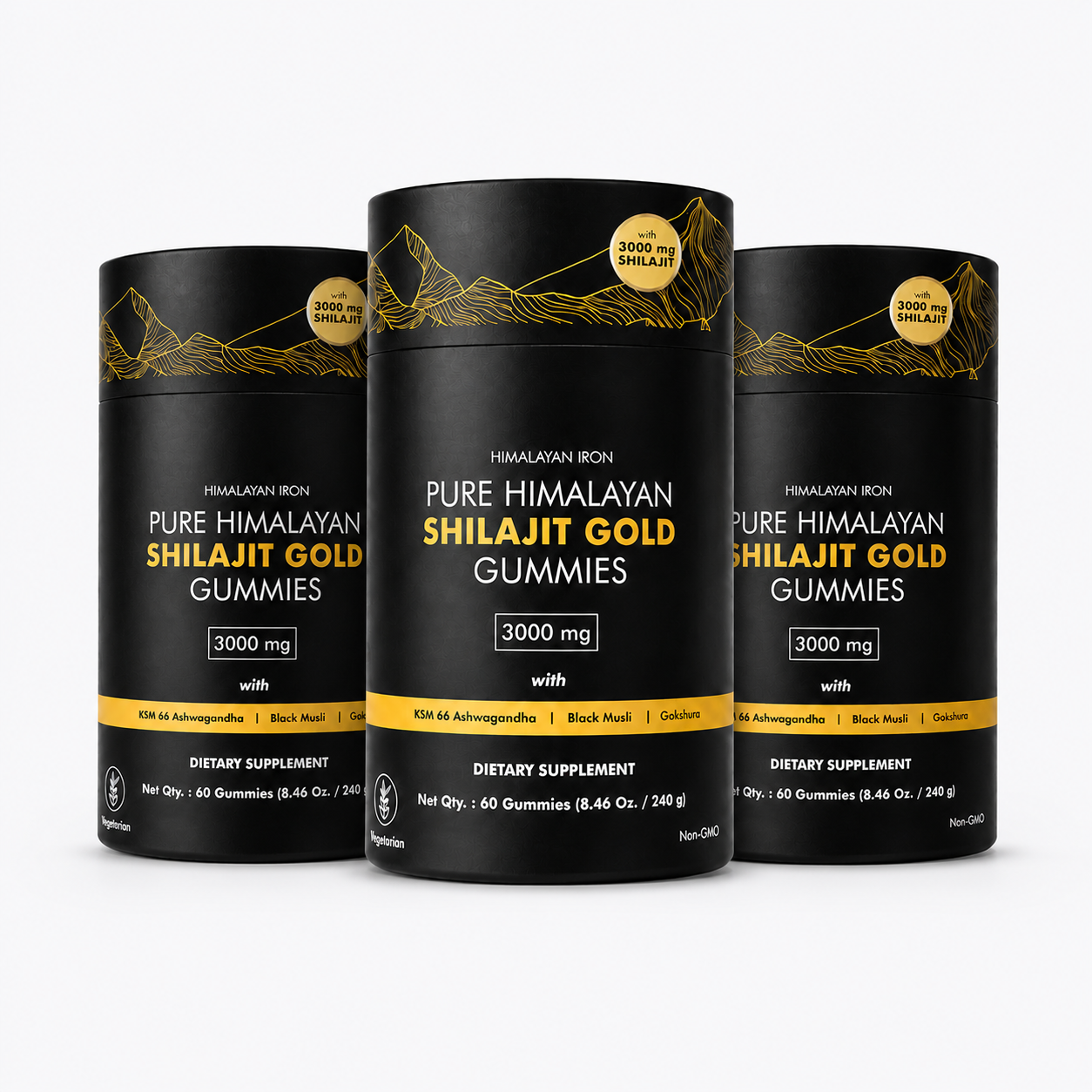 Pure Himalayan Shilajit Gold Gummies (60 Capsules)