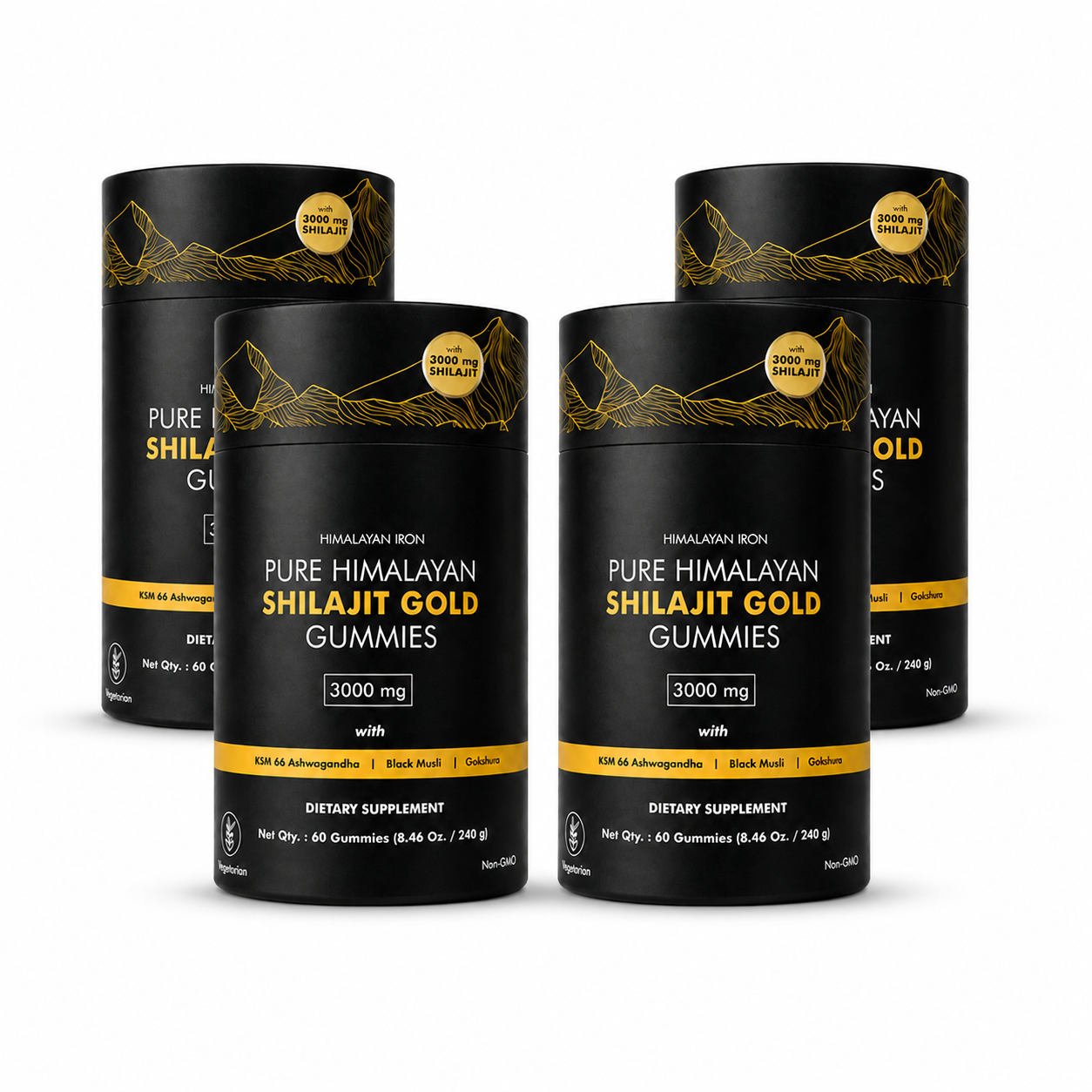 Pure Himalayan Shilajit Gold Gummies (60 Capsules)