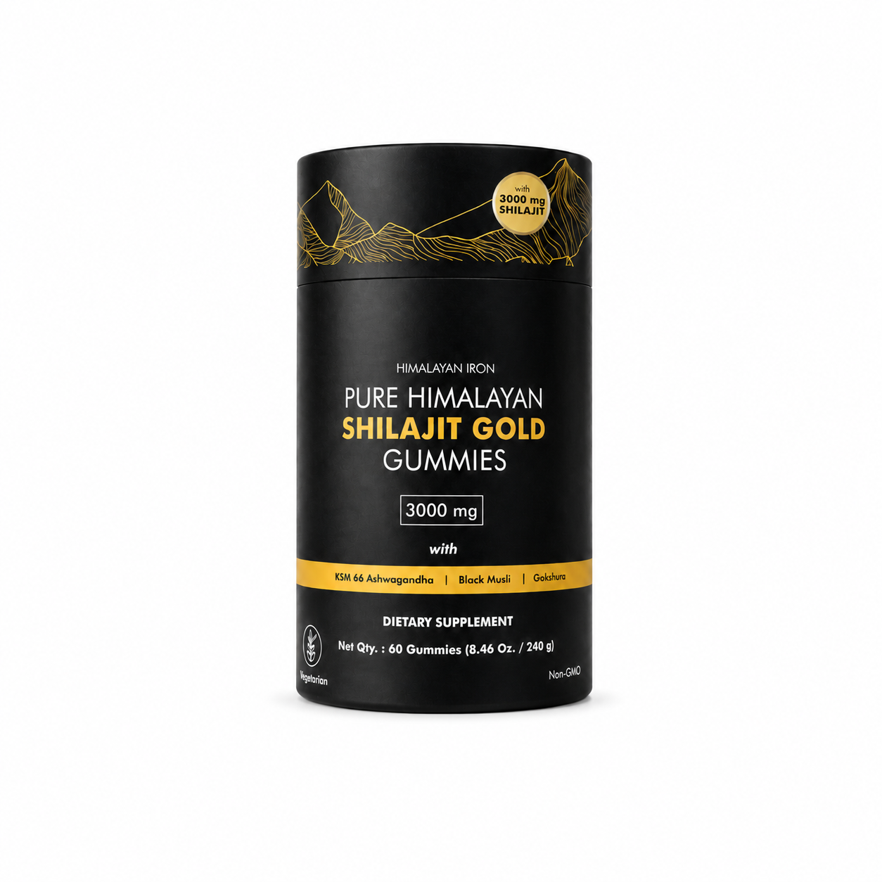 Pure Himalayan Shilajit Gold Gummies (60 Capsules)